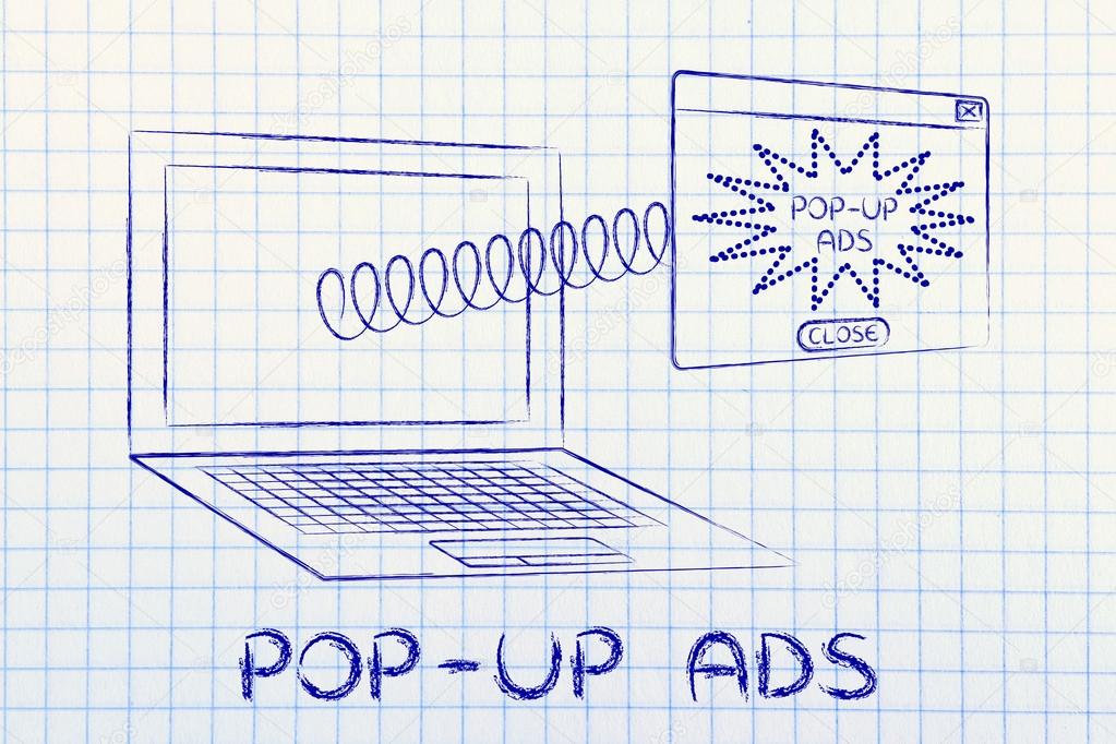 pop-up ads and browser settings illustration