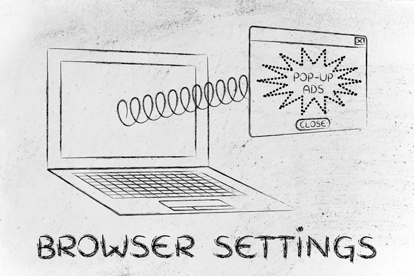 Ilustración de la configuración del navegador —  Fotos de Stock