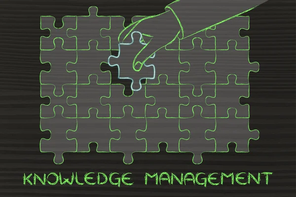 Begreppet knowledge management — Stockfoto