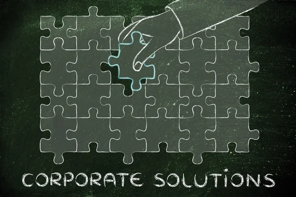 Conceito de soluções corporativas — Fotografia de Stock