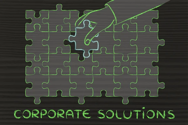 Concept of corporate solutions — Stock Photo, Image