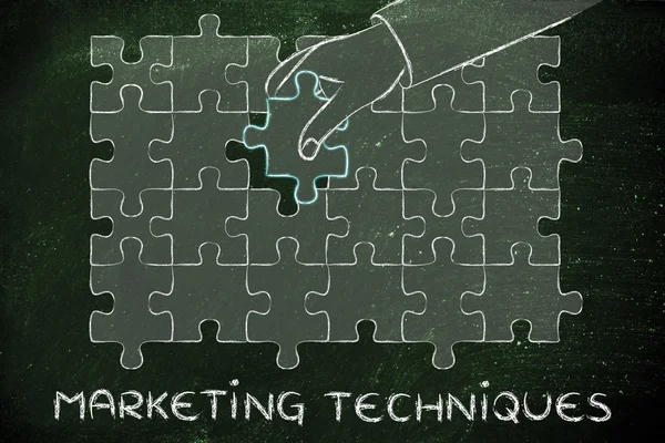 Konzept der Marketingtechniken — Stockfoto