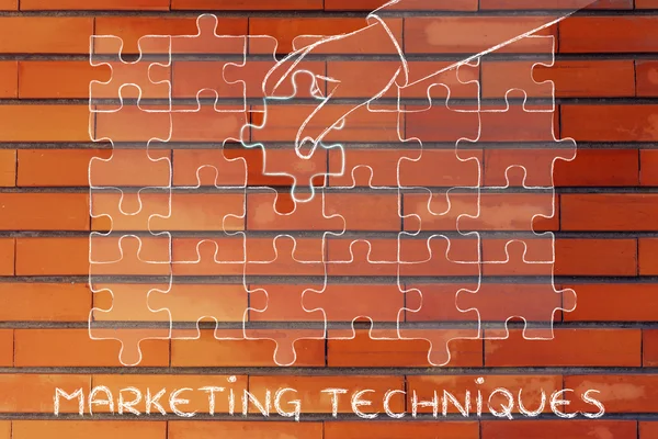 Konzept der Marketingtechniken — Stockfoto
