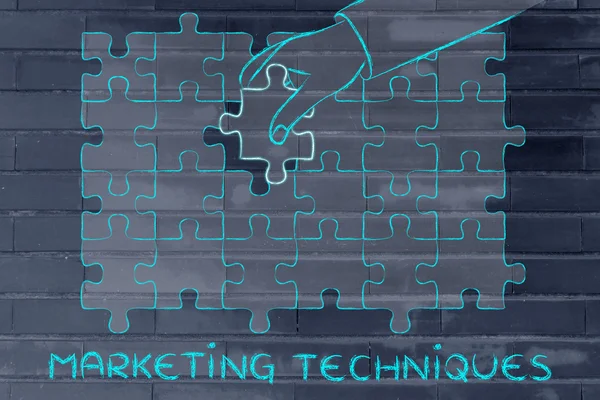 Concept van marketing technieken — Stockfoto