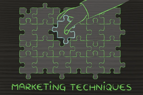 Concept van marketing technieken — Stockfoto