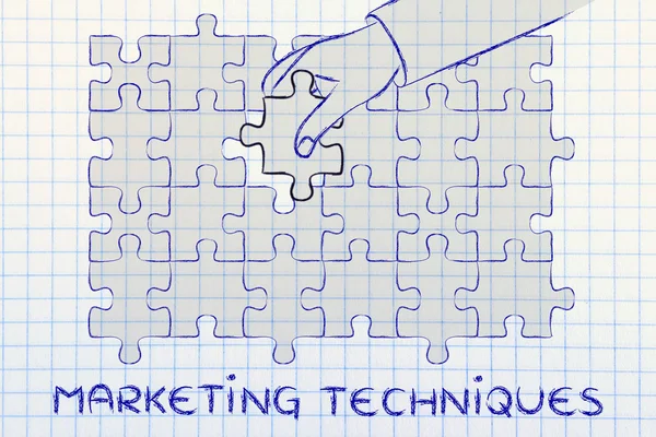 Conceito de técnicas de marketing — Fotografia de Stock