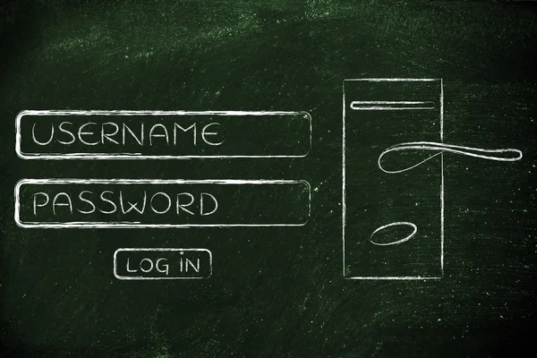 安全なユーザー名とパスワードの資格情報の概念 — ストック写真