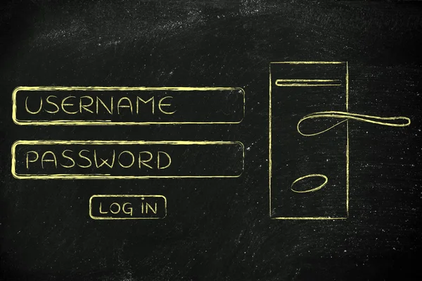 Concept of safe username and password credentials — Stock Photo, Image