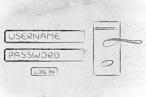 Concept of safe username and password credentials — Stock Photo, Image