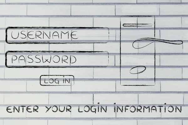 Concept of entering your login information — Stock Photo, Image