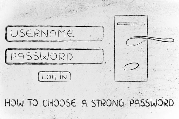 Concepto de elegir una contraseña segura —  Fotos de Stock