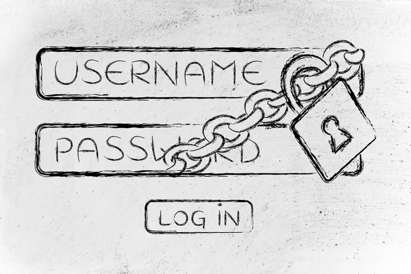 Concepto de protección de su información de inicio de sesión —  Fotos de Stock