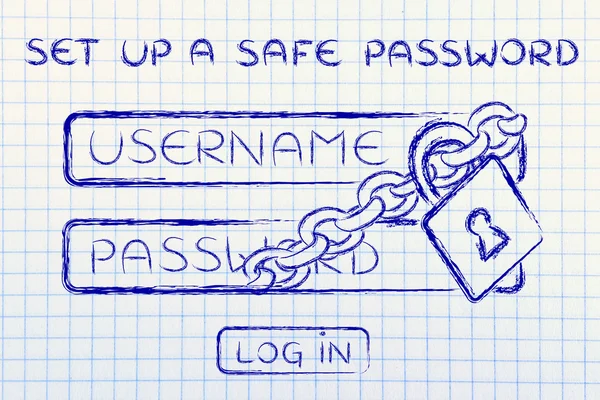 Concept of setting a safe password — Stock Photo, Image