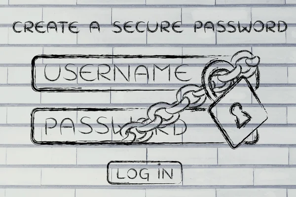 Concept of creating a secure password — Stock Photo, Image