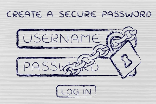 Концепція створення безпечного пароля — стокове фото
