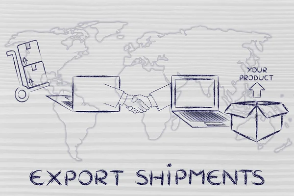 輸出通関の概念 — ストック写真