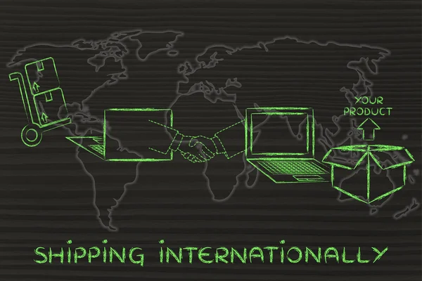 Concepto de envío internacional —  Fotos de Stock
