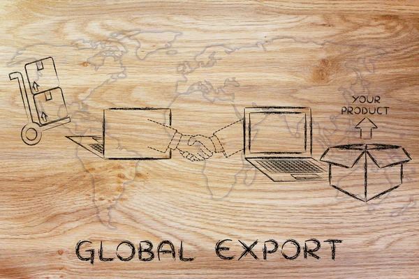 Concept of global export — Stock Photo, Image
