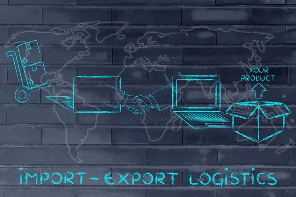 stock image concept of Import export logistics