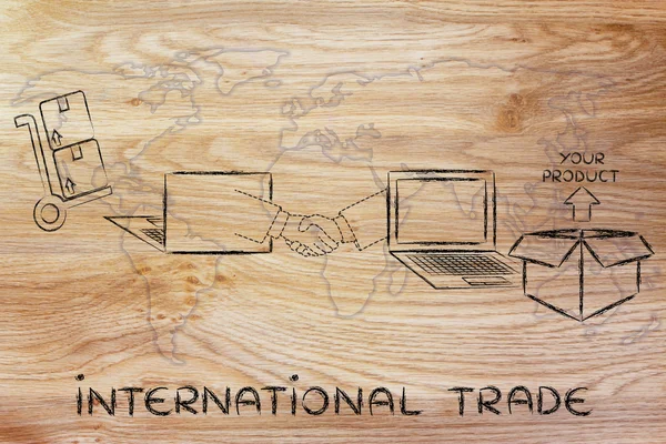 Koncepcja handlu międzynarodowego — Zdjęcie stockowe