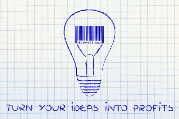 Concept of turning your ideas into profits — Stock Photo, Image