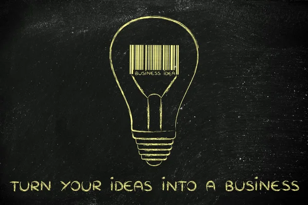 Concept of turning your ideas into a business — Stock Photo, Image