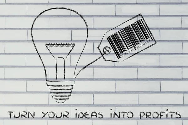 Concept of turn your ideas into profits — Stock Photo, Image