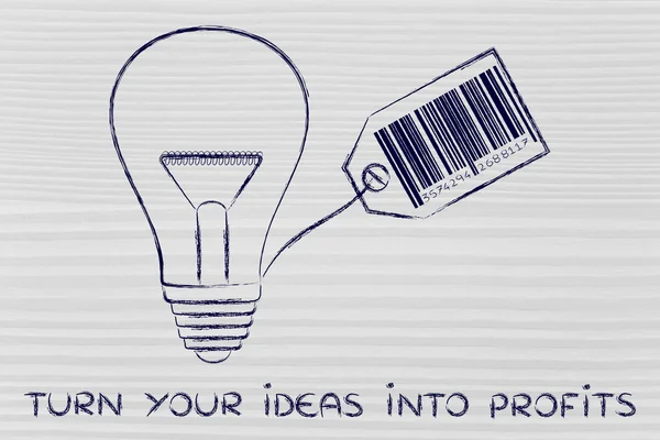 Concept de transformer vos idées en profits — Photo