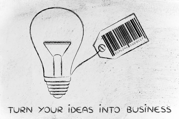 Concept of turn your ideas into business — Stock Photo, Image