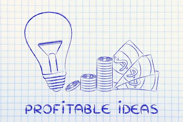 Concept of profitable business ideas — Stock Photo, Image