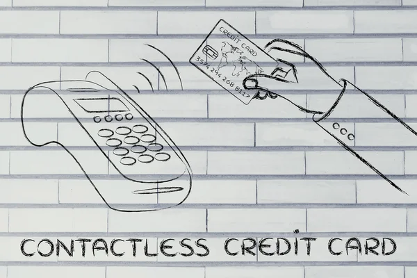 Ilustración de la tarjeta de crédito sin contacto —  Fotos de Stock