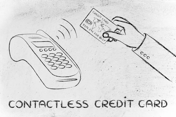 Contactless credit card illustration — Stock Photo, Image