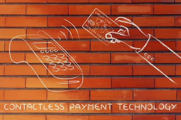 Contactless payments technology illustration — Stock Photo, Image