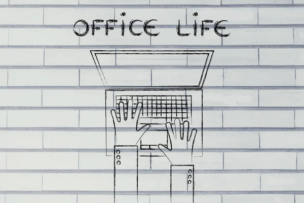 Illustration de la vie de bureau et des heures de travail — Photo