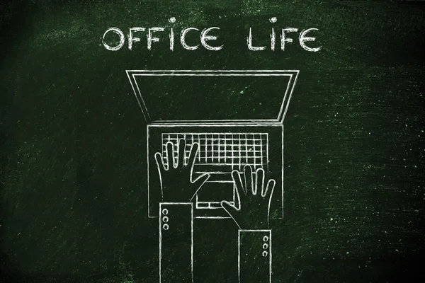 Illustration de la vie de bureau et des heures de travail — Photo