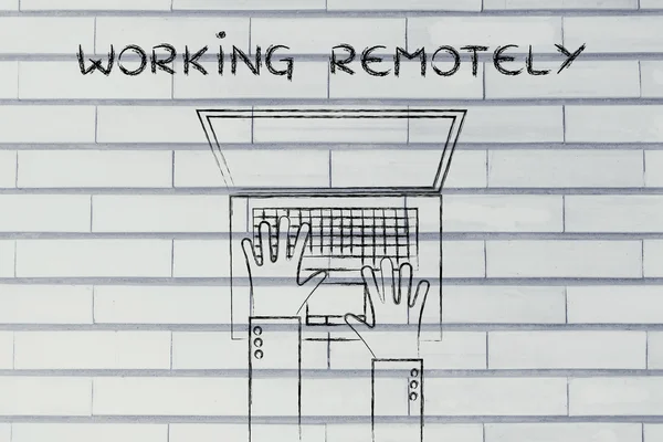 Trabajo Ilustración remota — Foto de Stock