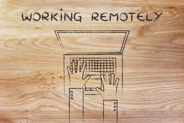 Working Remotely illustration — Stock Photo, Image