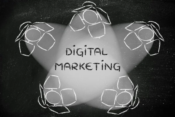 Destaques com texto Marketing Digital — Fotografia de Stock