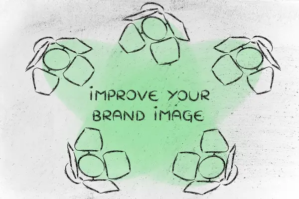 Proyectores con texto Mejora la imagen de tu marca —  Fotos de Stock