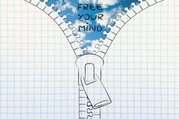 Free your mind metaphor — Stock Photo, Image