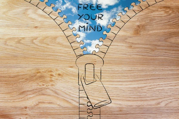 Free your mind metaphor — Stock Photo, Image