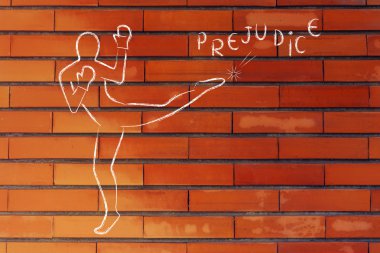 tekme ve kelime önyargı boks kişi