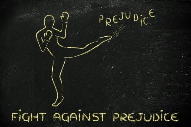 tekme ve kelime önyargı boks kişi