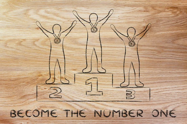 Concept of become the number one — Stock Photo, Image