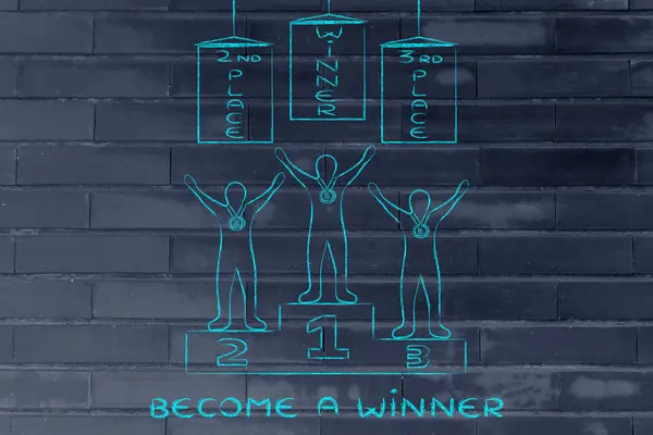 Concept of becoming a winner — Stock Photo, Image