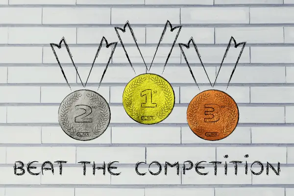 Concept of beating the competition — Stock Photo, Image