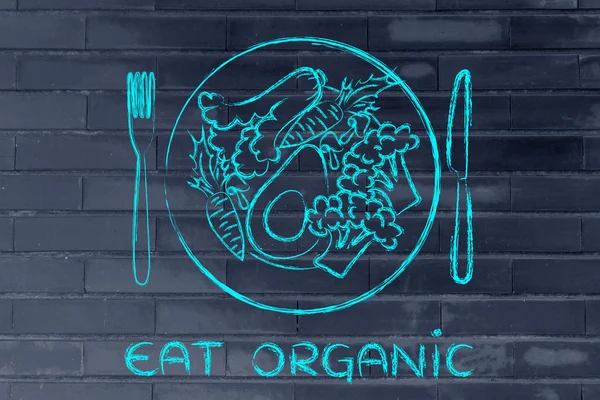 Concepto de comer orgánico — Foto de Stock