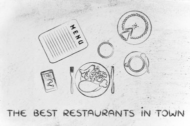 şehrin en iyi restoranları kavramı