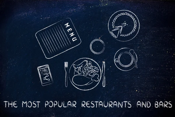 Concept des restaurants les plus populaires — Photo