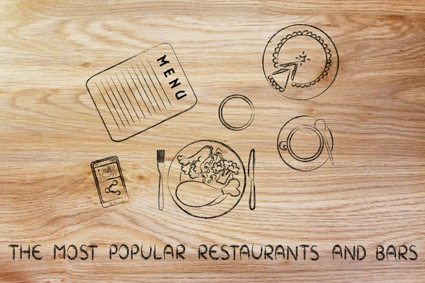 Concept of the most popular restaurants — Stock Photo, Image